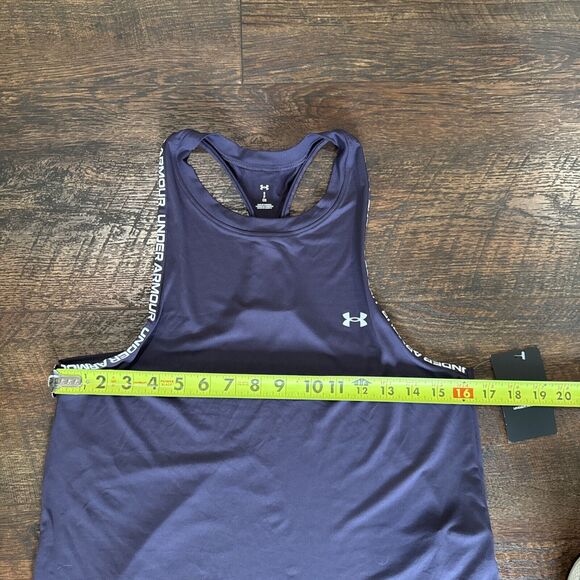 Under Armour Knockout Tank Purple White Logo Spellout Lightweight Size Small New - Picture 6 of 8